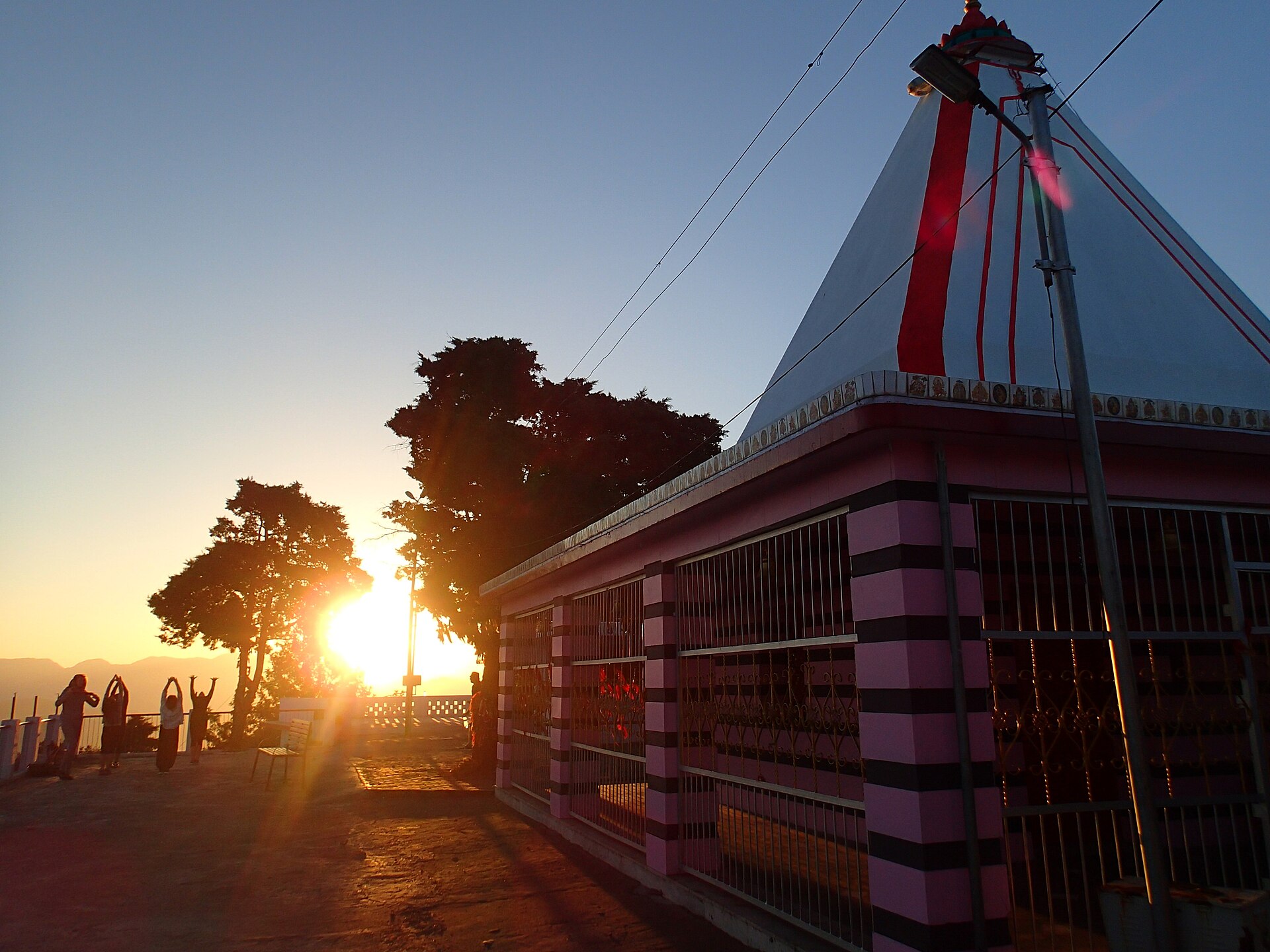 Kunjapuri sunrise temple ridge above the Ganga valley, Rishikesh